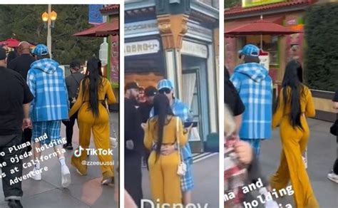 Peso Pluma y Jailyne Ojeda pasearon juntos por Disneyland